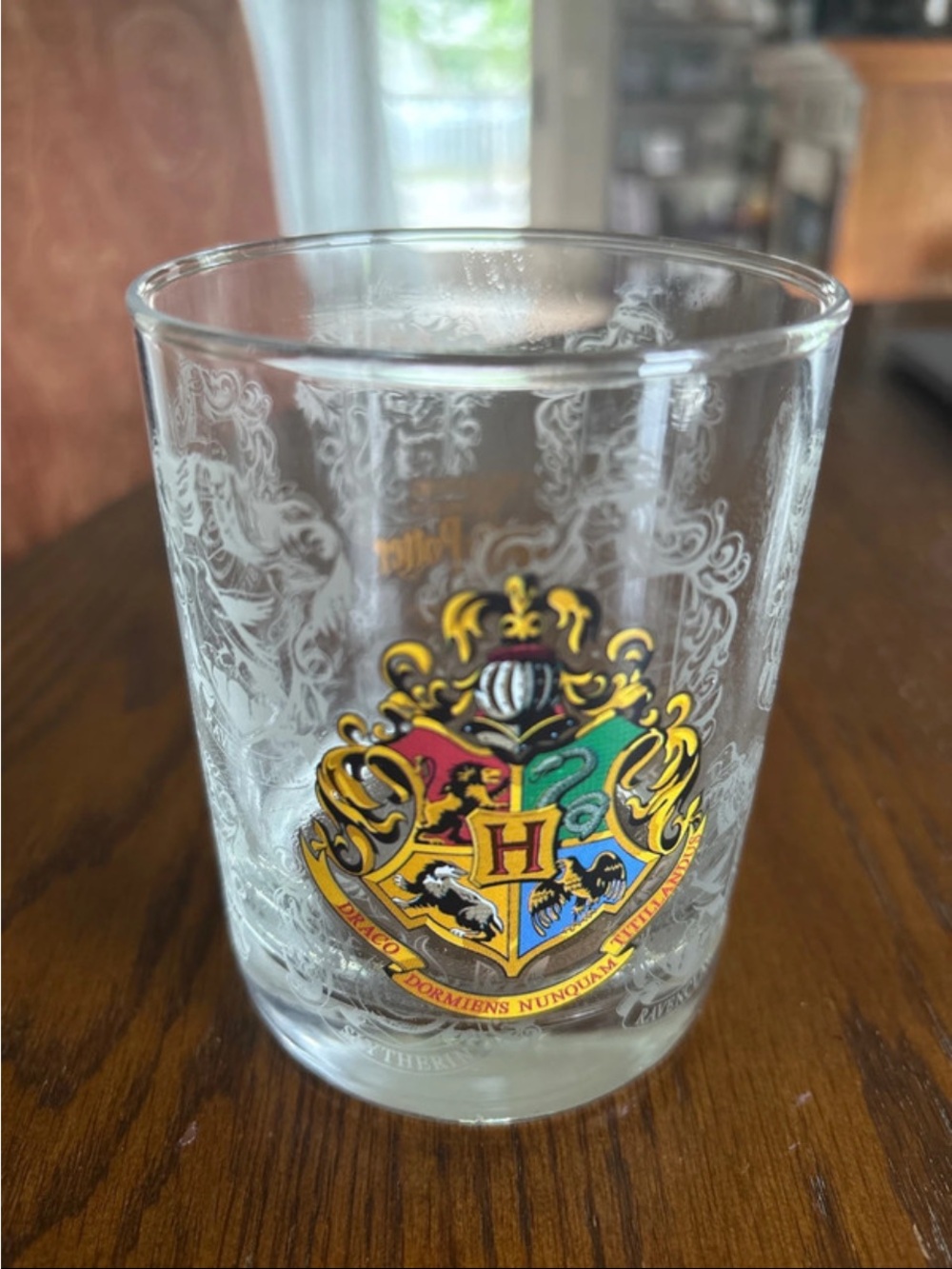 Wizarding World of Harry Potter Hogwarts Crest Double Old Fashion Glass - 12oz